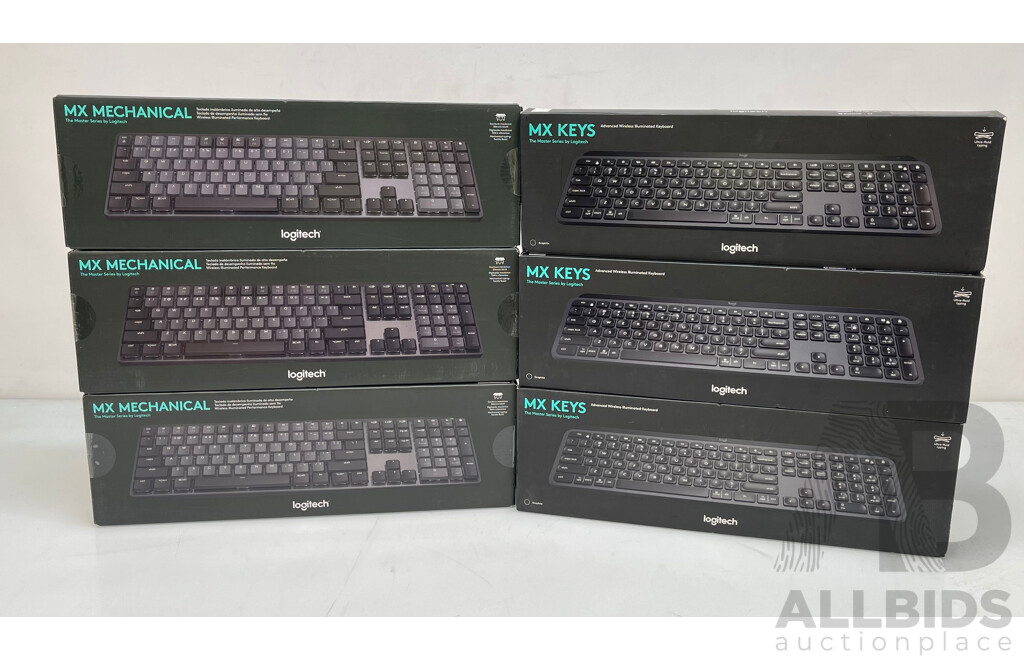 Logitech MX Keyboards - Brand New - Lot of 6