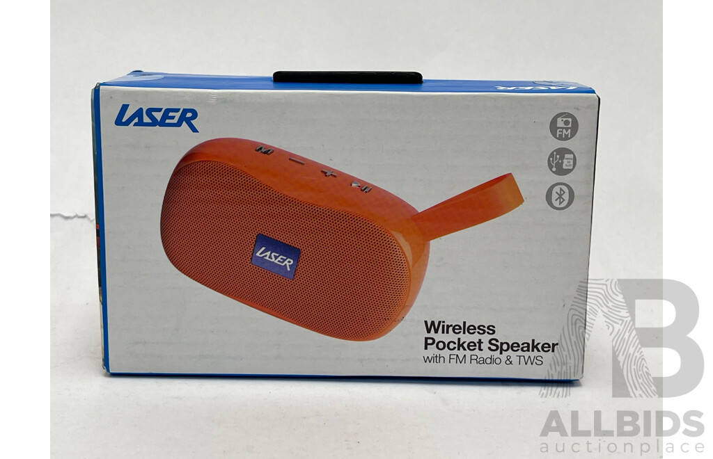 Laser Wireless Pocket Speaker - Brand New