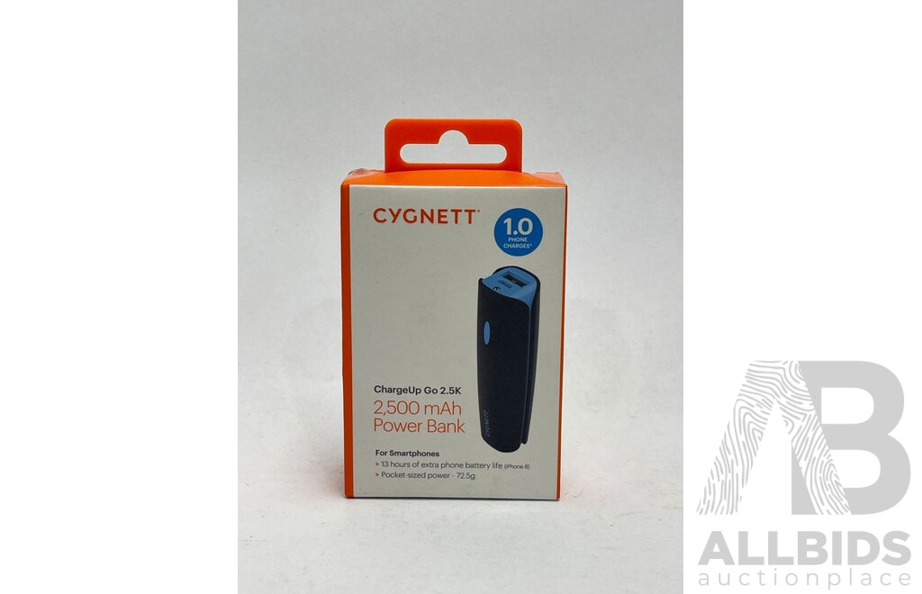 Cygnett 2500mAh Power Bank - Brand New