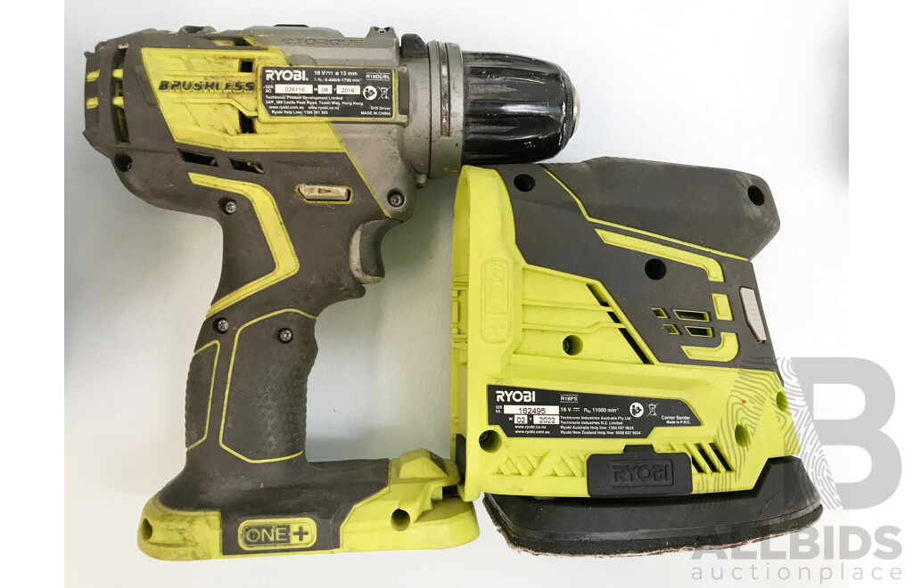 Assorted Ryobi Cordless Tools with Tool Bag