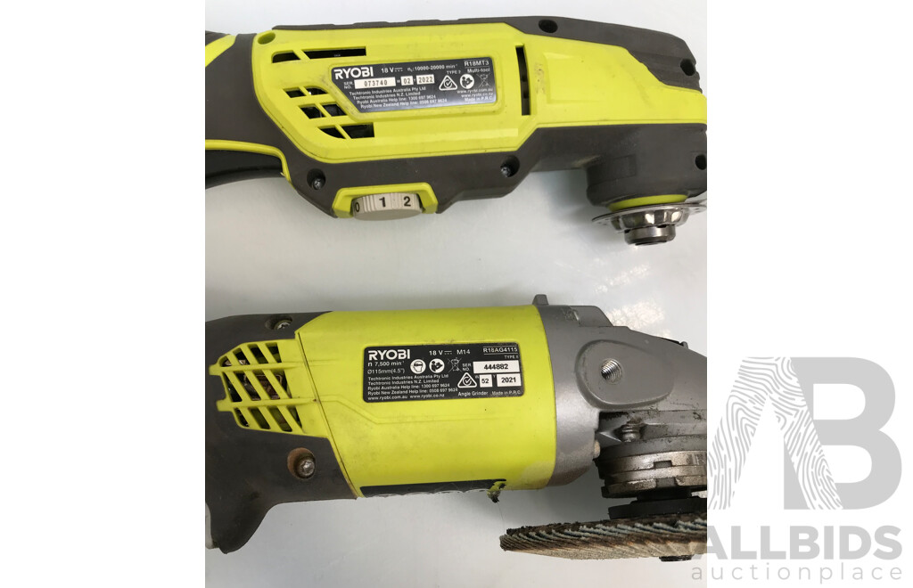 Assorted Ryobi Cordless Tools with Tool Bag