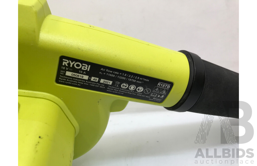 Assorted Ryobi Cordless Tools with Tool Bag