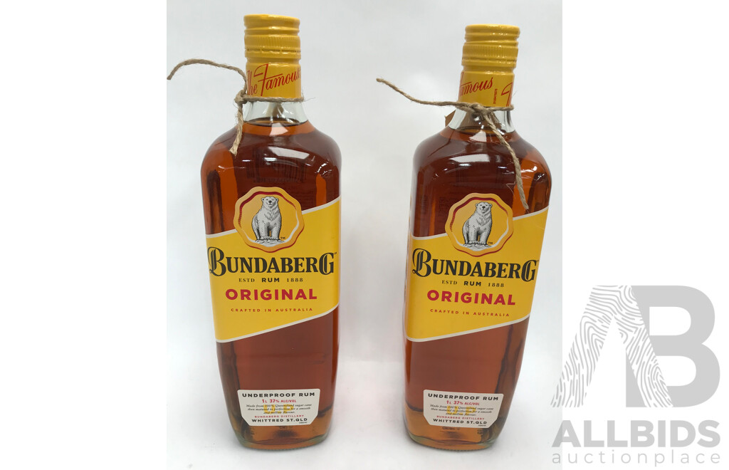 1 Litre Bottles of Bundaberg Original Rum