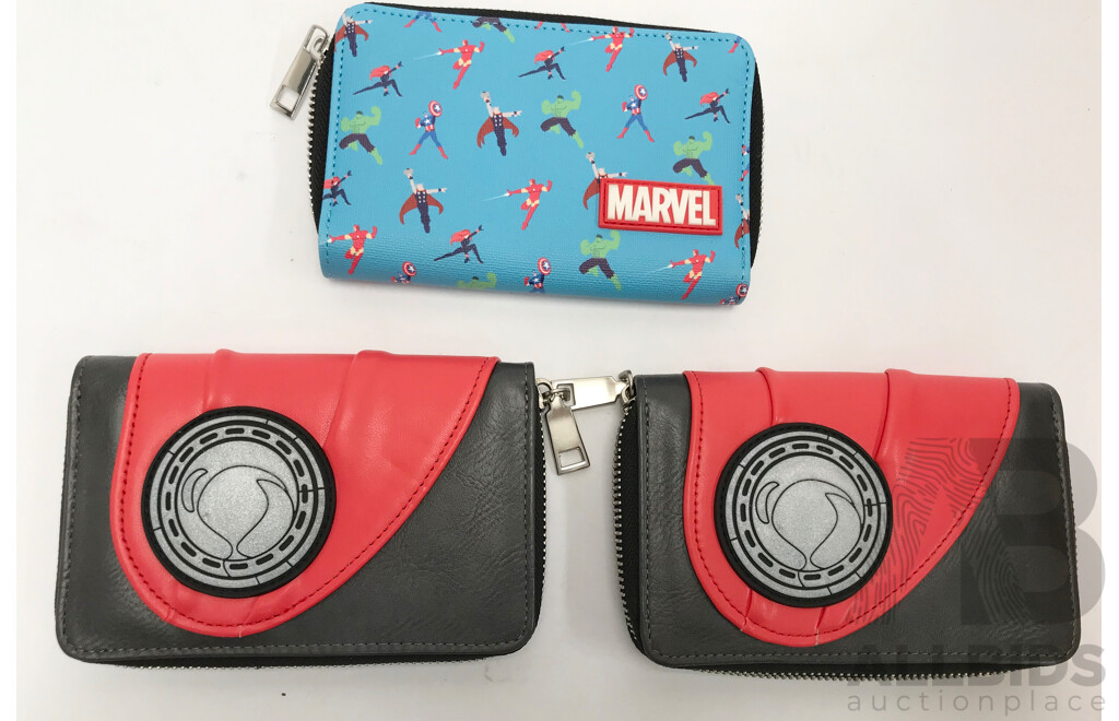 Marvel Themed Kids' Wallets - Lot of 3