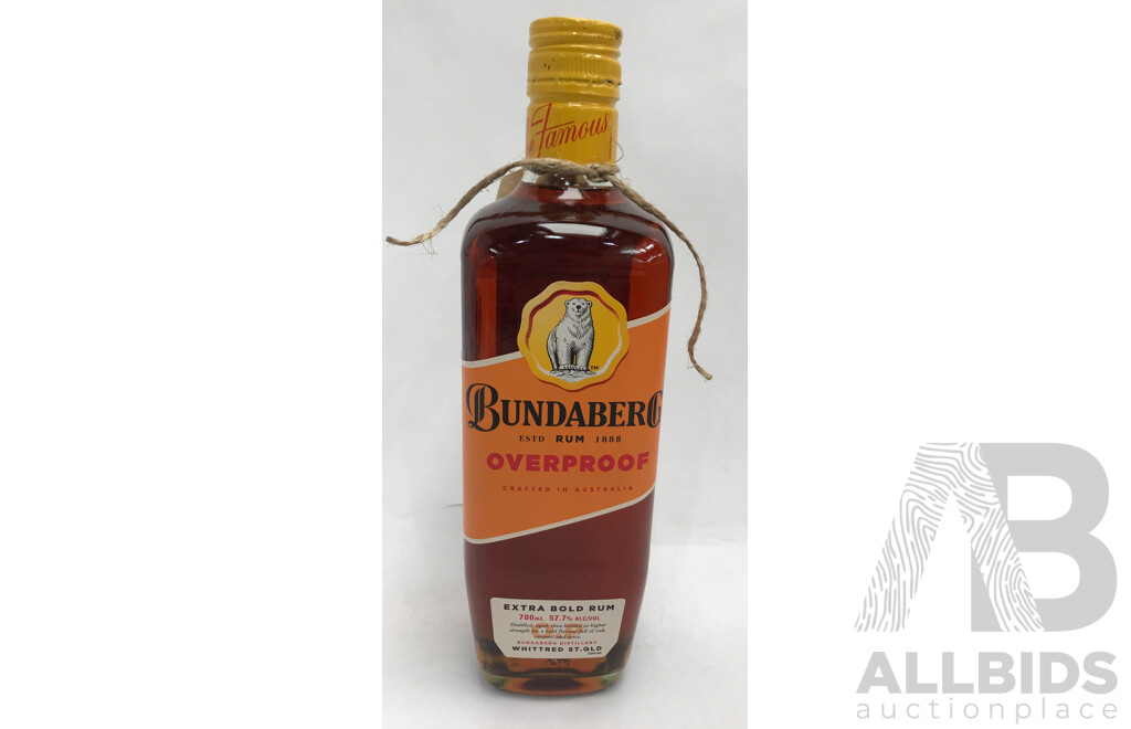 700mL Bottle of Bundaberg Overproof Extra Bold Rum