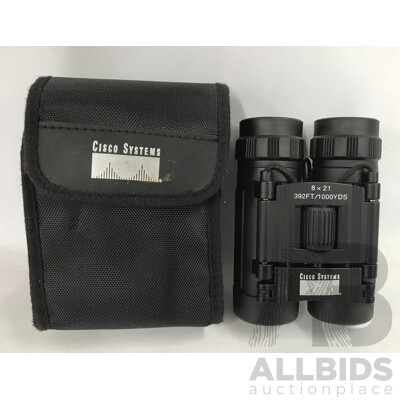 Cisco Systems 8x21 Binoculars with Case