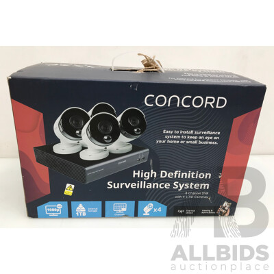 Concord 8 Channel DVR Kit with 4 HD Cameras