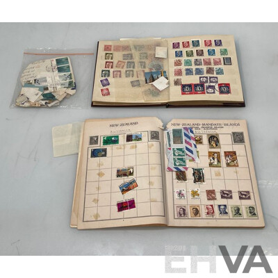 Stamp Albums with Collection of Stamps