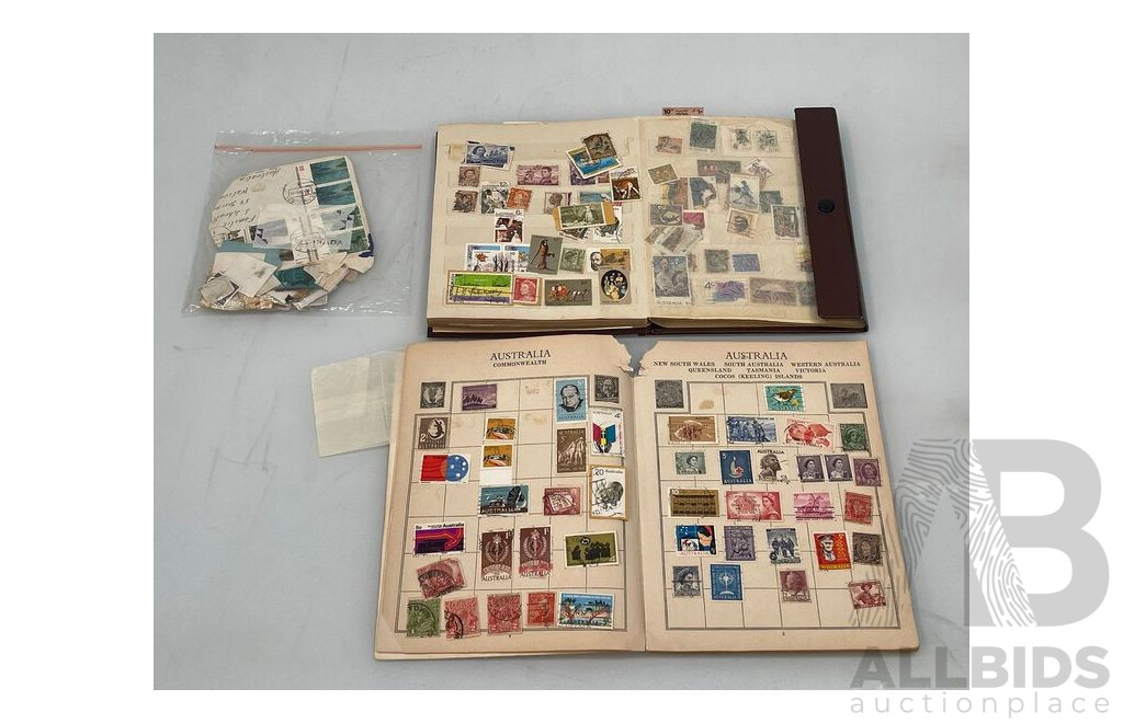 Stamp Albums with Collection of Stamps