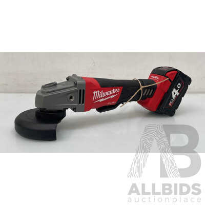 Milwaukee Angle Grinder and Battery