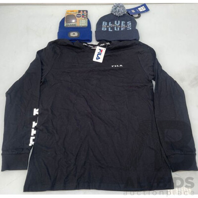 Men's Fila Long Sleeve Shirt and Beanies - New