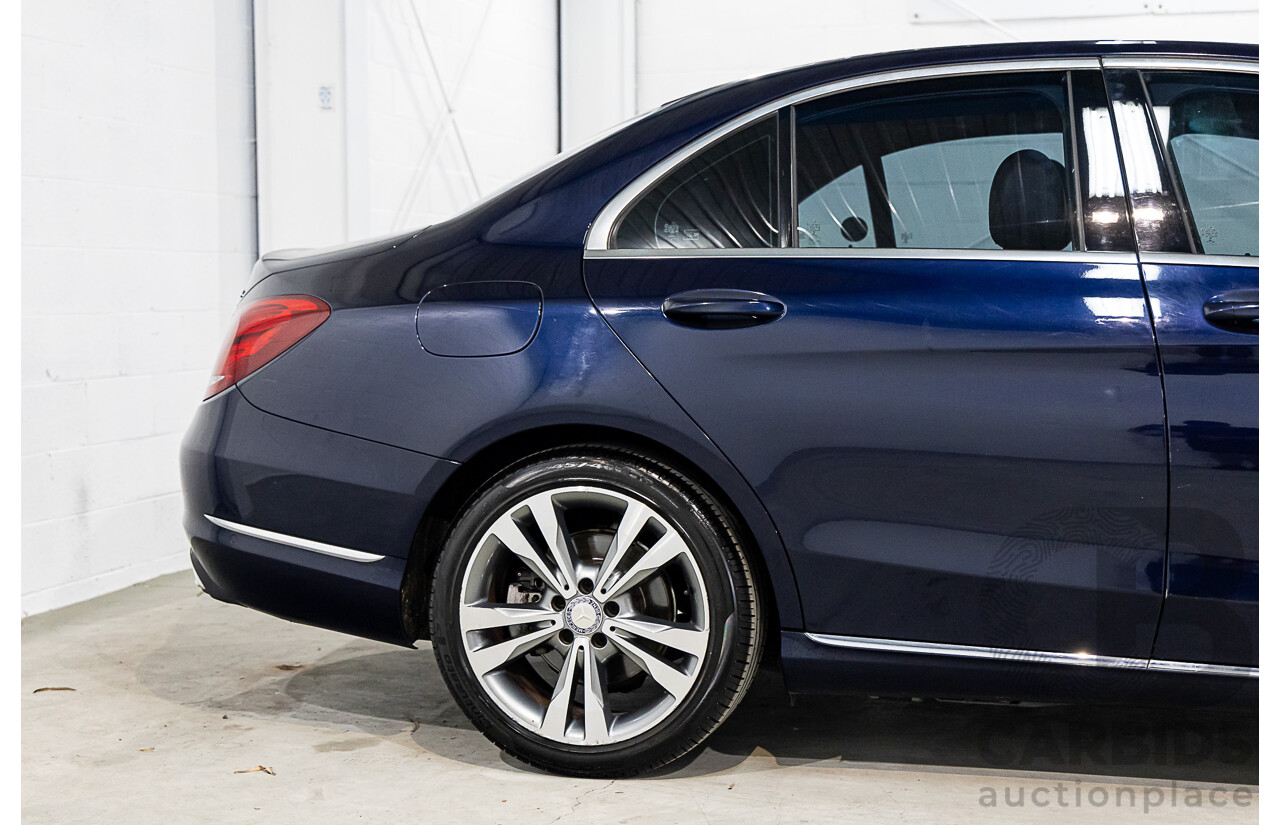 2/2015 Mercedes-Benz C200 Bluetec 205 4d Sedan Cavansite Blue Metallic Turbo Diesel 1.6L