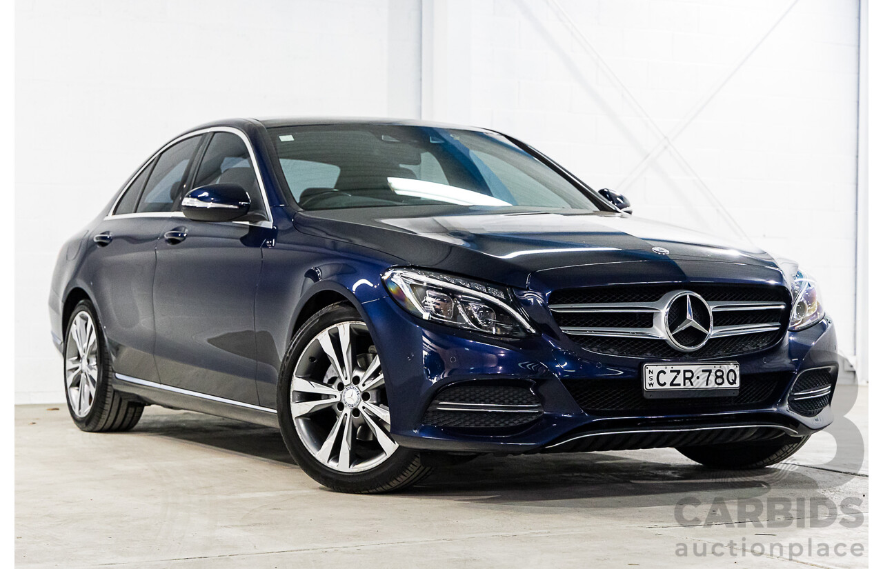 2/2015 Mercedes-Benz C200 Bluetec 205 4d Sedan Cavansite Blue Metallic Turbo Diesel 1.6L