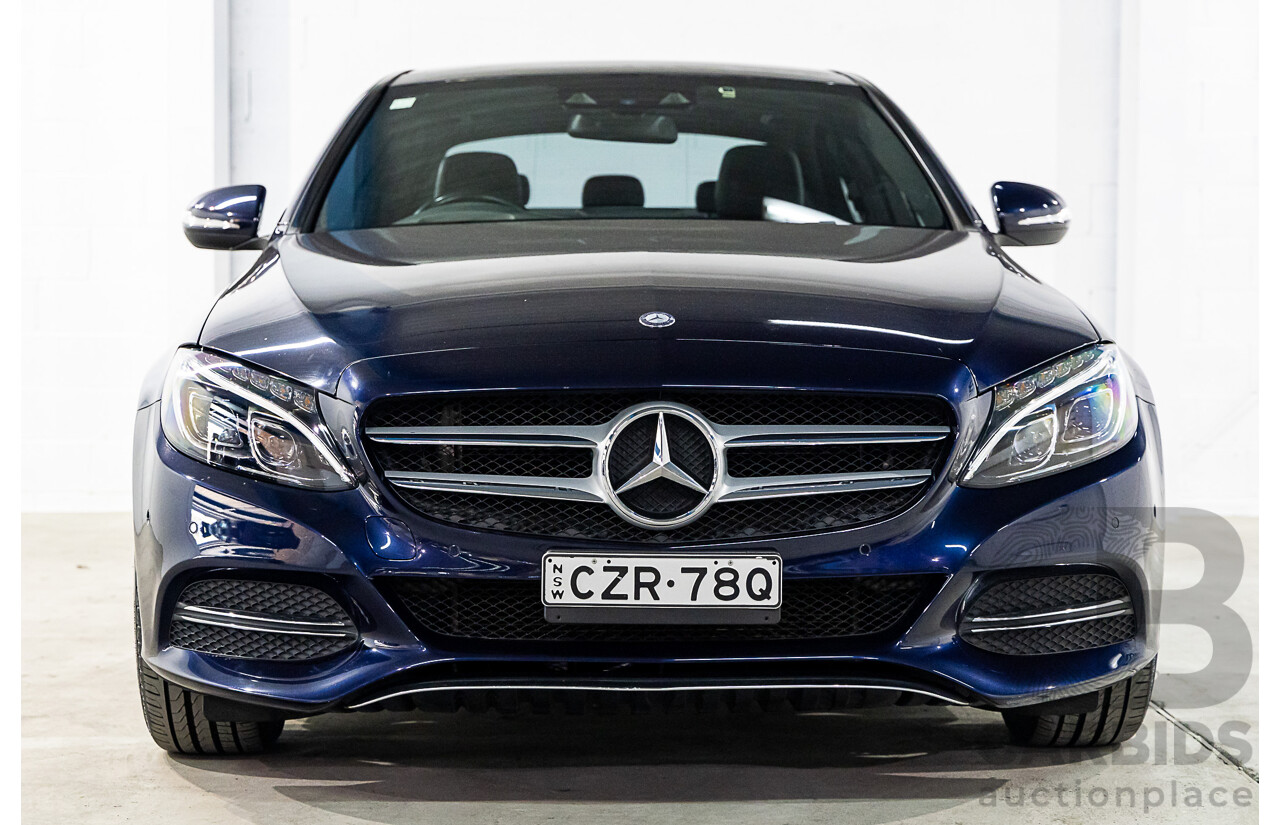 2/2015 Mercedes-Benz C200 Bluetec 205 4d Sedan Cavansite Blue Metallic Turbo Diesel 1.6L