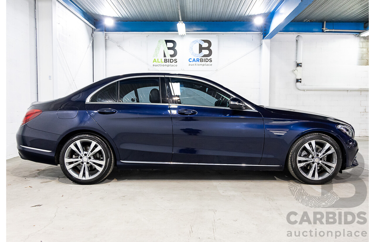 2/2015 Mercedes-Benz C200 Bluetec 205 4d Sedan Cavansite Blue Metallic Turbo Diesel 1.6L