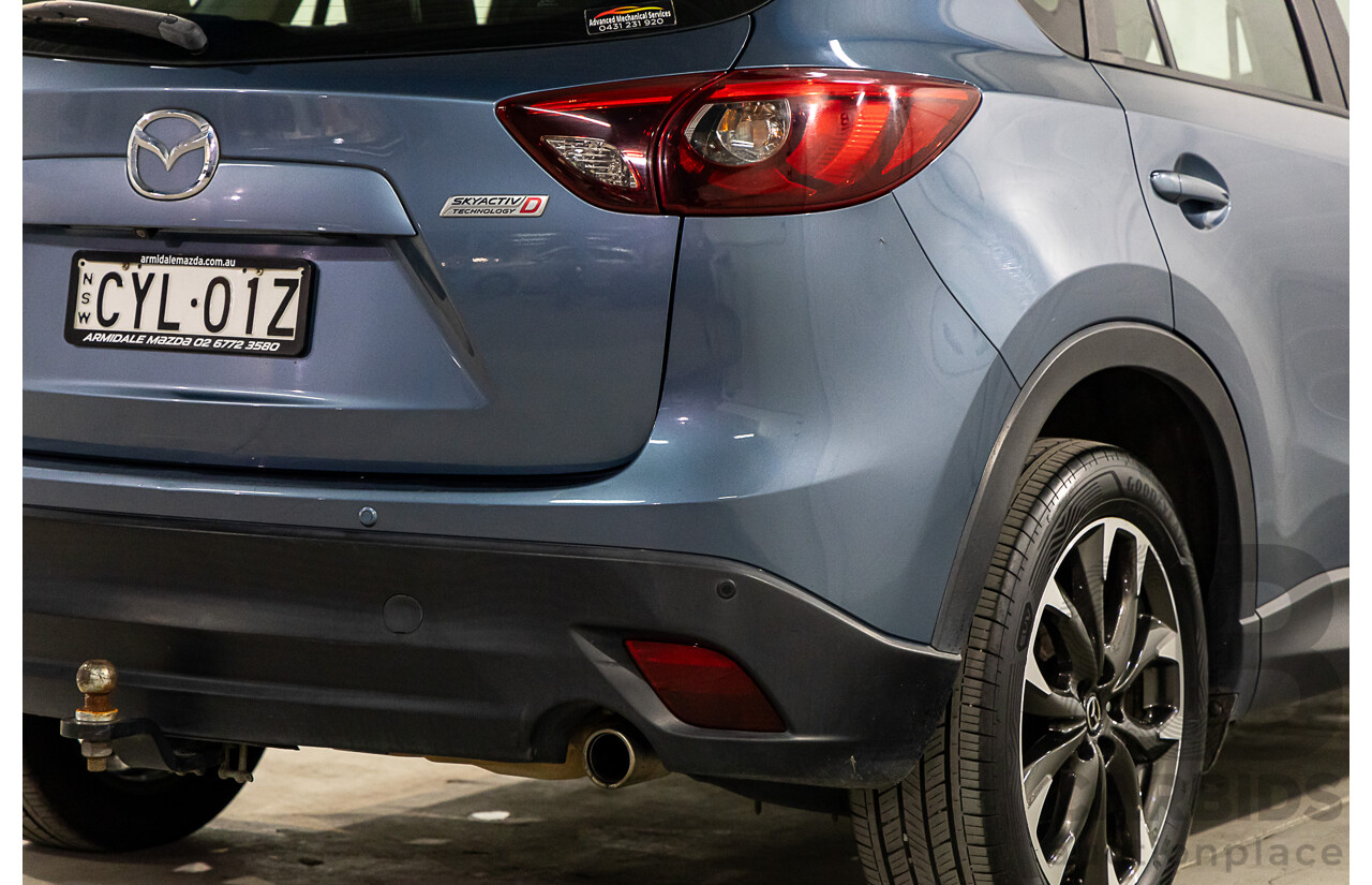 7/2015 Mazda Cx-5 Akera (4x4) MY15 4d Wagon Deep Crystal Blue Turbo Diesel 2.2L