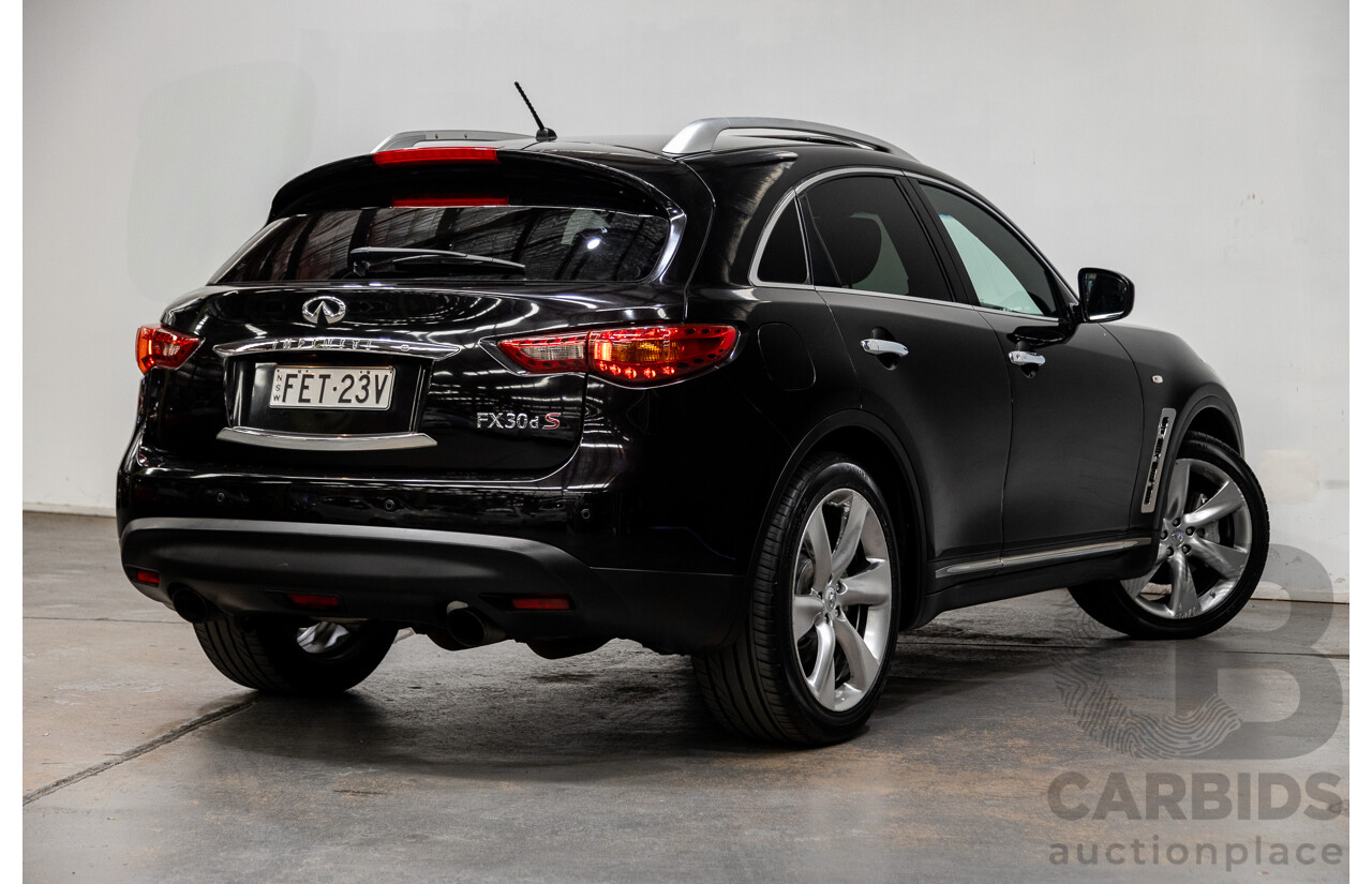 8/2012 Infiniti FX30d S Premium (AWD) S51 4d Wagon Metallic Black Turbo Diesel V6 3.0L