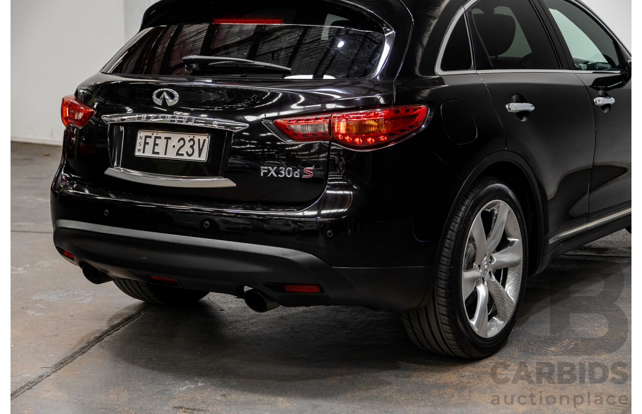 8/2012 Infiniti FX30d S Premium (AWD) S51 4d Wagon Metallic Black Turbo Diesel V6 3.0L