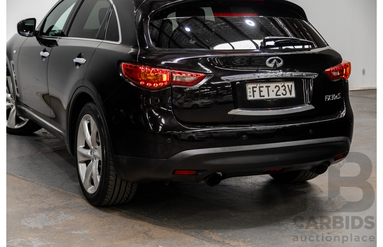 8/2012 Infiniti FX30d S Premium (AWD) S51 4d Wagon Metallic Black Turbo Diesel V6 3.0L