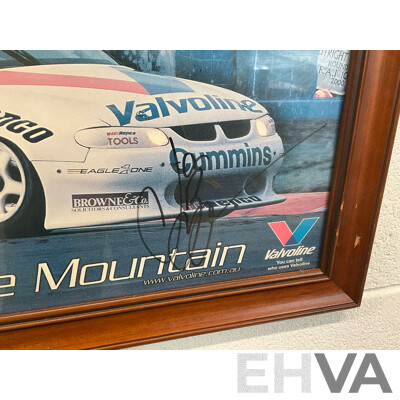 Framed Vintage Racing Picture - Valvoline Kings of the Mountain - Autographed (67 X 50 Cm)