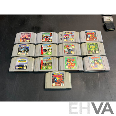 Nintendo 64 & 13 Games, 7 Controllers, Transfer Paks, Jumper Paks