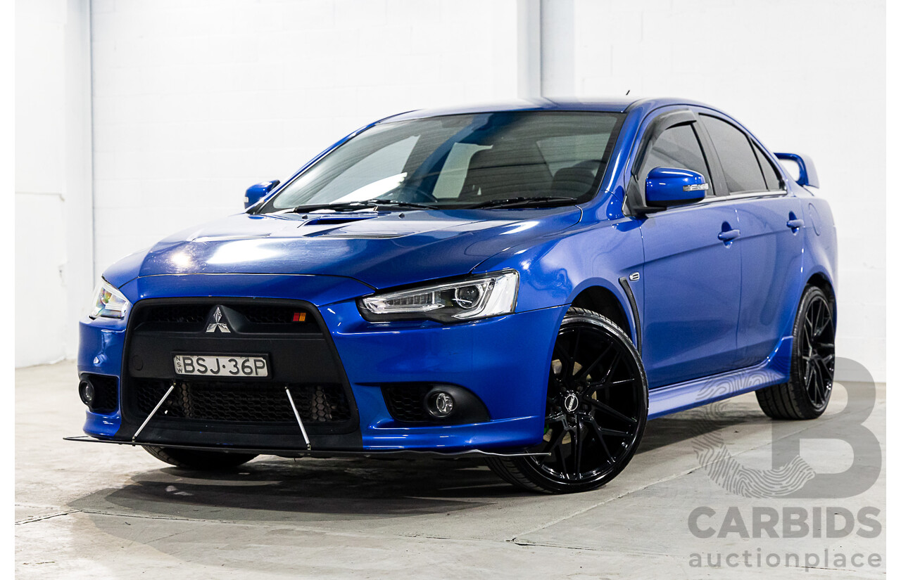 12/2014 Mitsubishi Lancer Ralliart CJ MY15 4d Sedan Lightning Blue Pearl Turbo 2.0L