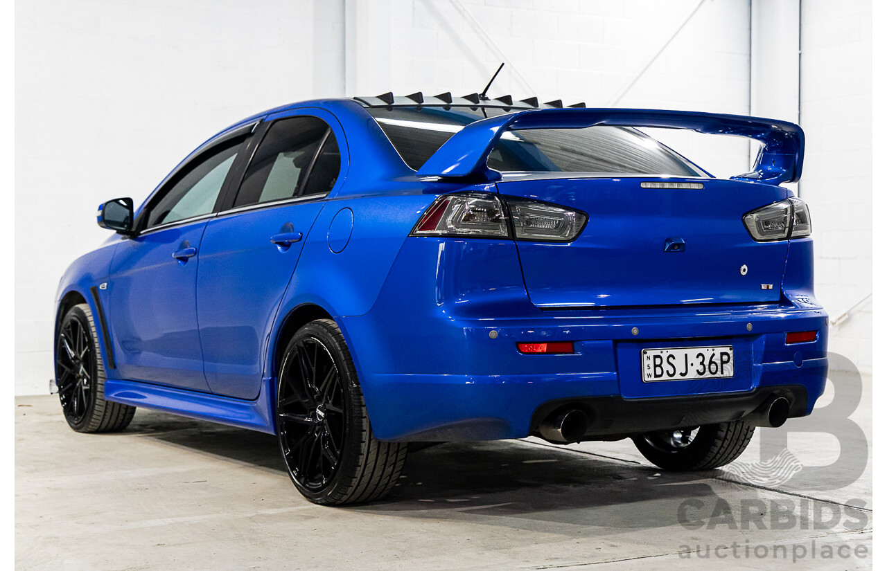 12/2014 Mitsubishi Lancer Ralliart CJ MY15 4d Sedan Lightning Blue Pearl Turbo 2.0L