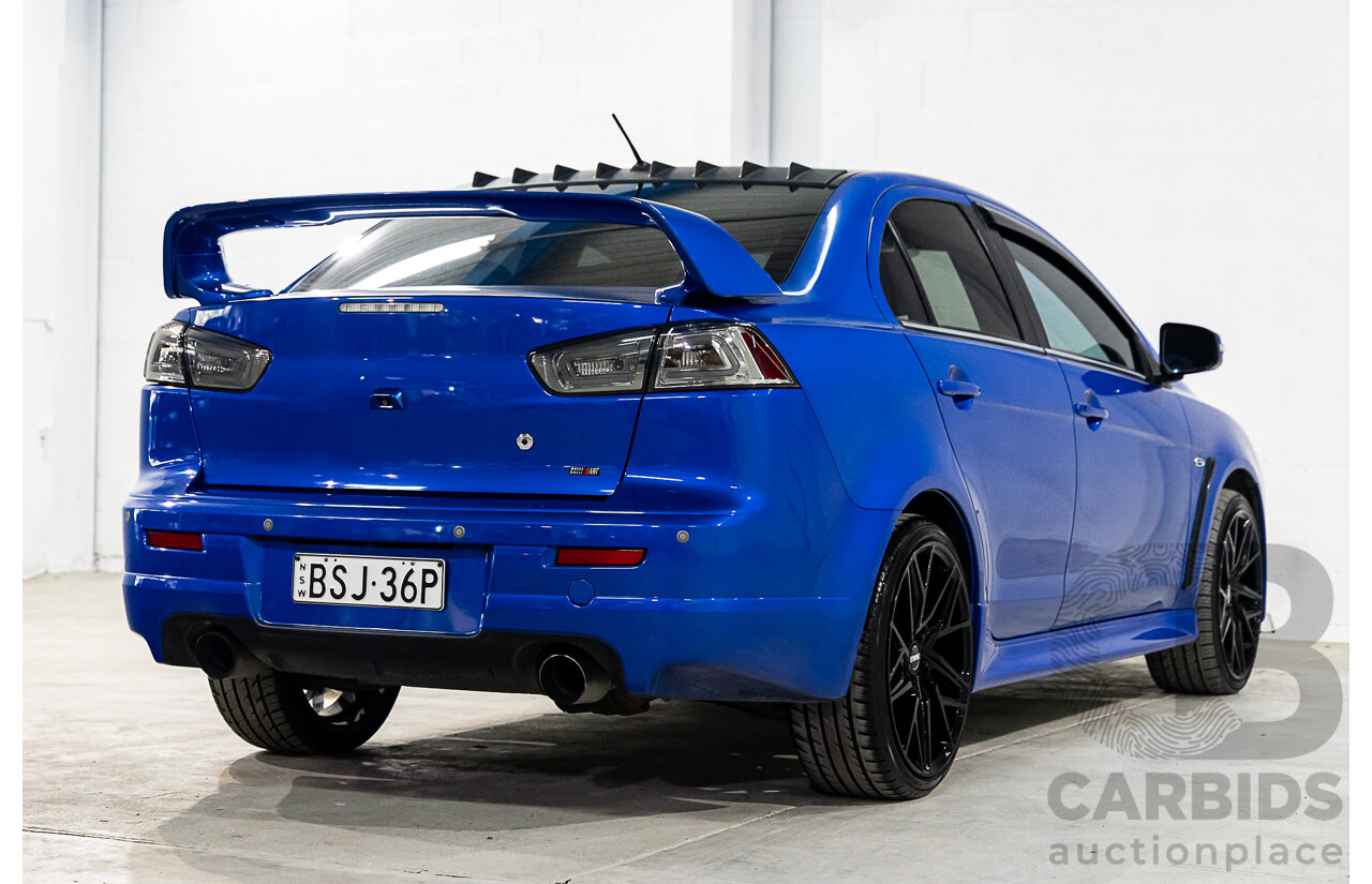 12/2014 Mitsubishi Lancer Ralliart CJ MY15 4d Sedan Lightning Blue Pearl Turbo 2.0L