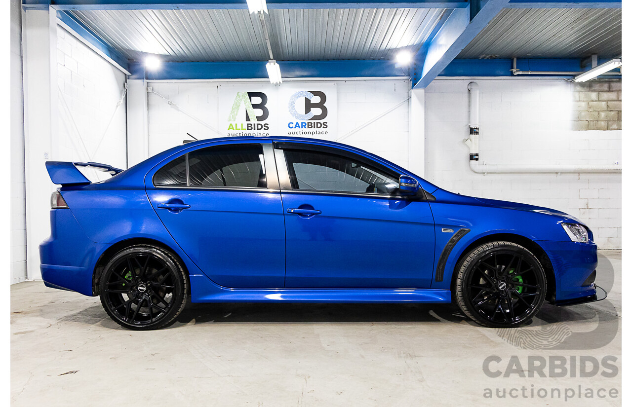 12/2014 Mitsubishi Lancer Ralliart CJ MY15 4d Sedan Lightning Blue Pearl Turbo 2.0L