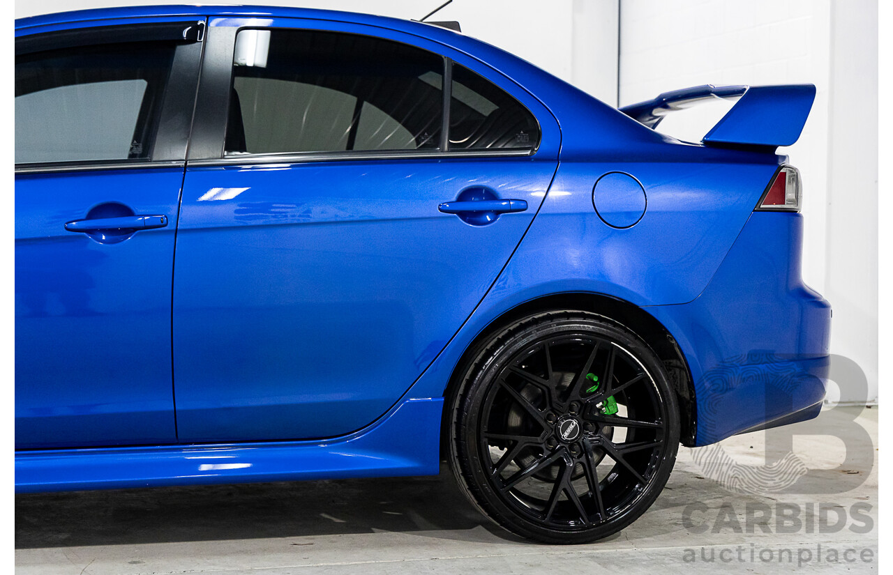 12/2014 Mitsubishi Lancer Ralliart CJ MY15 4d Sedan Lightning Blue Pearl Turbo 2.0L