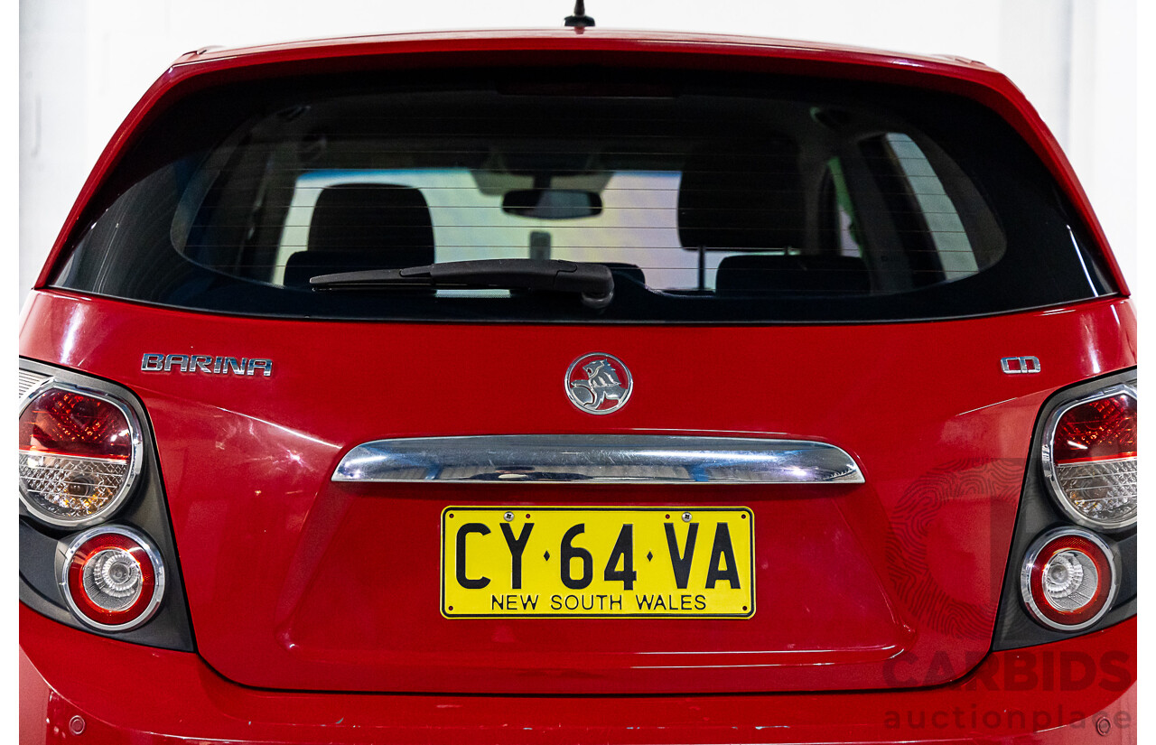 11/2015 Holden Barina CD TM MY15 4d Sedan Velvet Red 1.6L