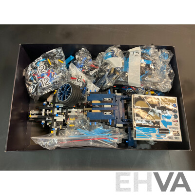 Lego Technic Bugatti Chiron Set (42803) & Discovery Mindblown Hydraulic Arm DIY Building Set - Lot of 2