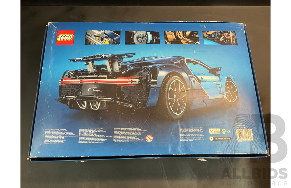 Lego Technic Bugatti Chiron Set (42803) & Discovery Mindblown Hydraulic Arm DIY Building Set - Lot of 2