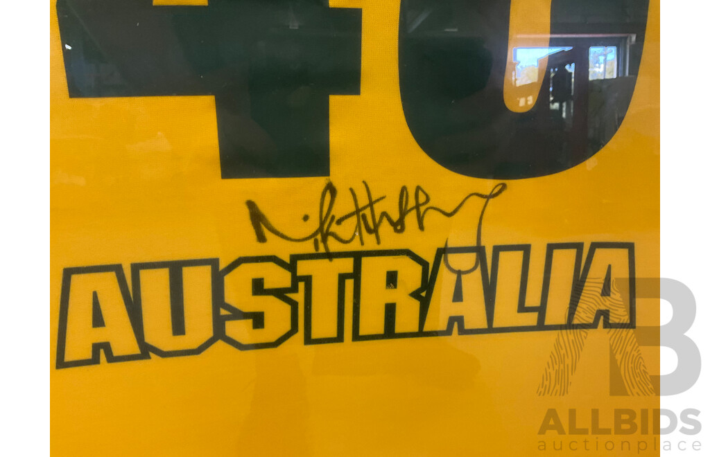 'Mr Cricket' Vintage Australian Cricket Memorabilia - Signed by Michael Hussey (110 X 89 Cm)