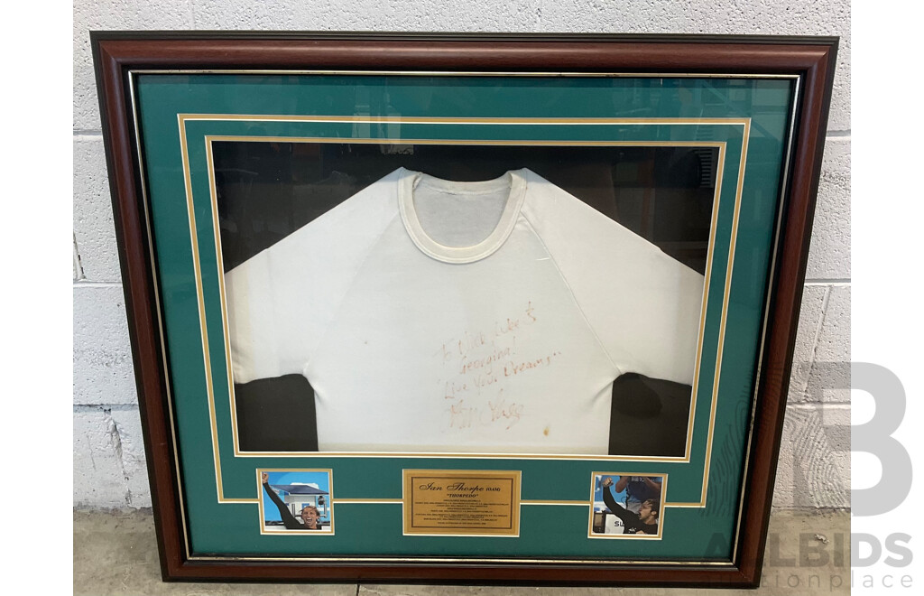 Custom Signed Shirt by Ian Thorpe in Frame (85 X 75 Cm)