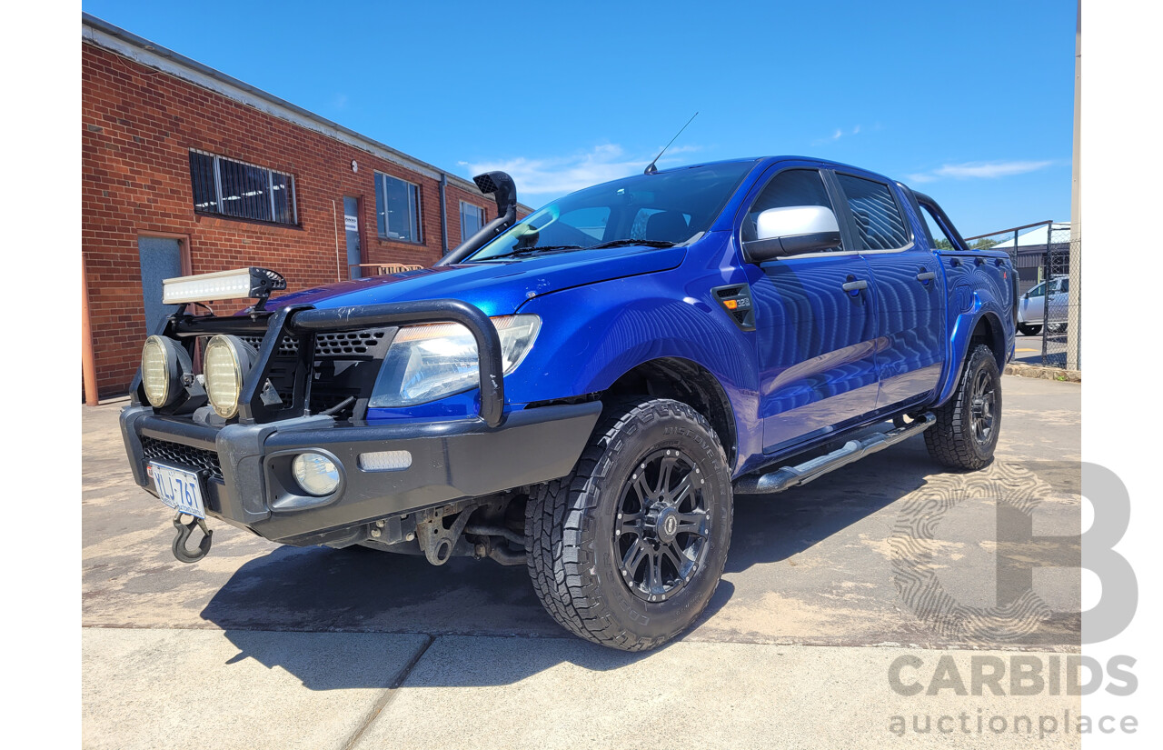 4/2014 Ford Ranger 3.2 XL PLUS (4x4) PX C/Chas Blue Turbo Diesel 3.2L