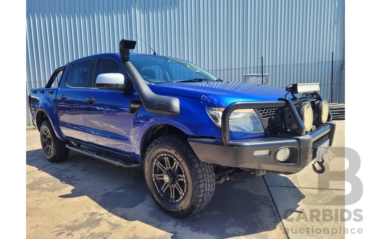 4/2014 Ford Ranger 3.2 XL PLUS (4x4) PX C/Chas Blue Turbo Diesel 3.2L