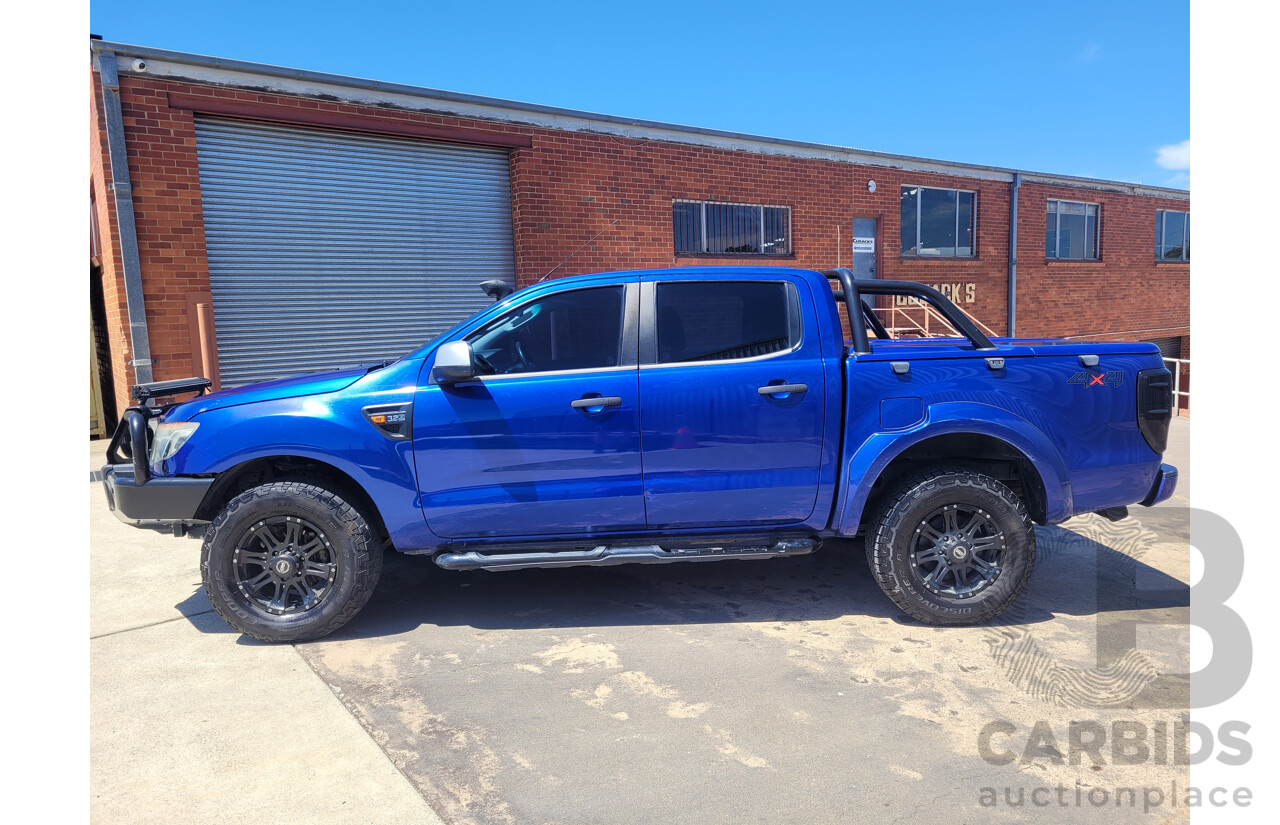 4/2014 Ford Ranger 3.2 XL PLUS (4x4) PX C/Chas Blue Turbo Diesel 3.2L