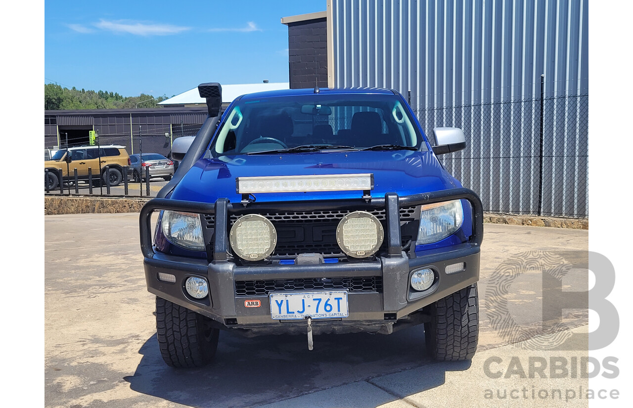 4/2014 Ford Ranger 3.2 XL PLUS (4x4) PX C/Chas Blue Turbo Diesel 3.2L