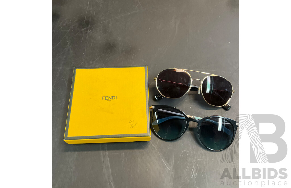 Card Case Branded FENDI and Sunglasses Branded Marc Jacobs, Tiffany&Co - Lot of 3