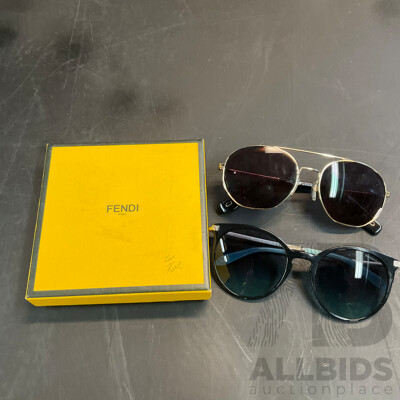 Card Case Branded FENDI and Sunglasses Branded Marc Jacobs, Tiffany&Co - Lot of 3