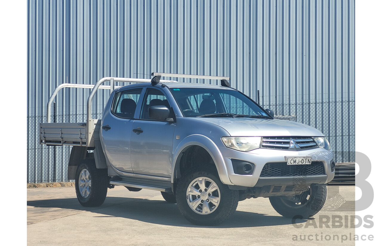 2/2013 Mitsubishi Triton GLX (4x4) MN MY13 C/Chas Silver Turbo Diesel 2.5L