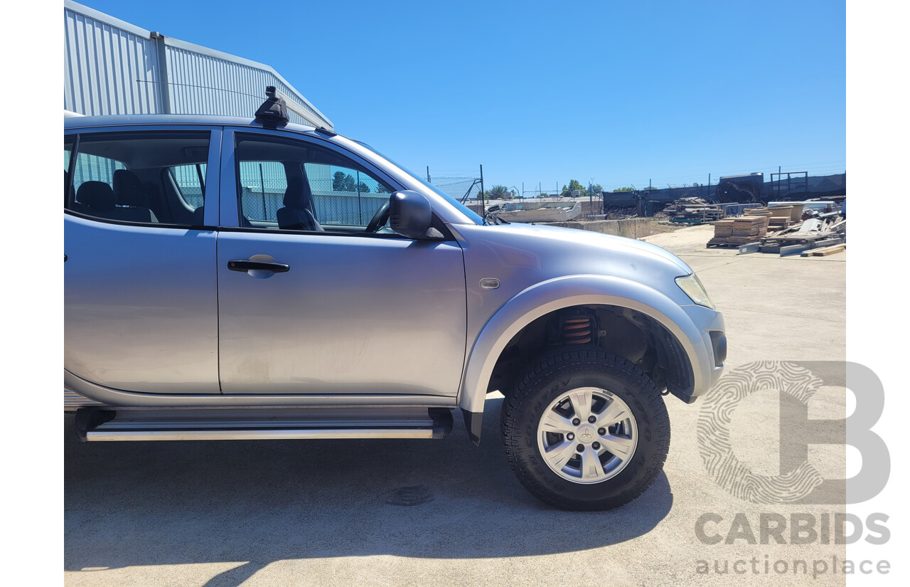 2/2013 Mitsubishi Triton GLX (4x4) MN MY13 C/Chas Silver Turbo Diesel 2.5L