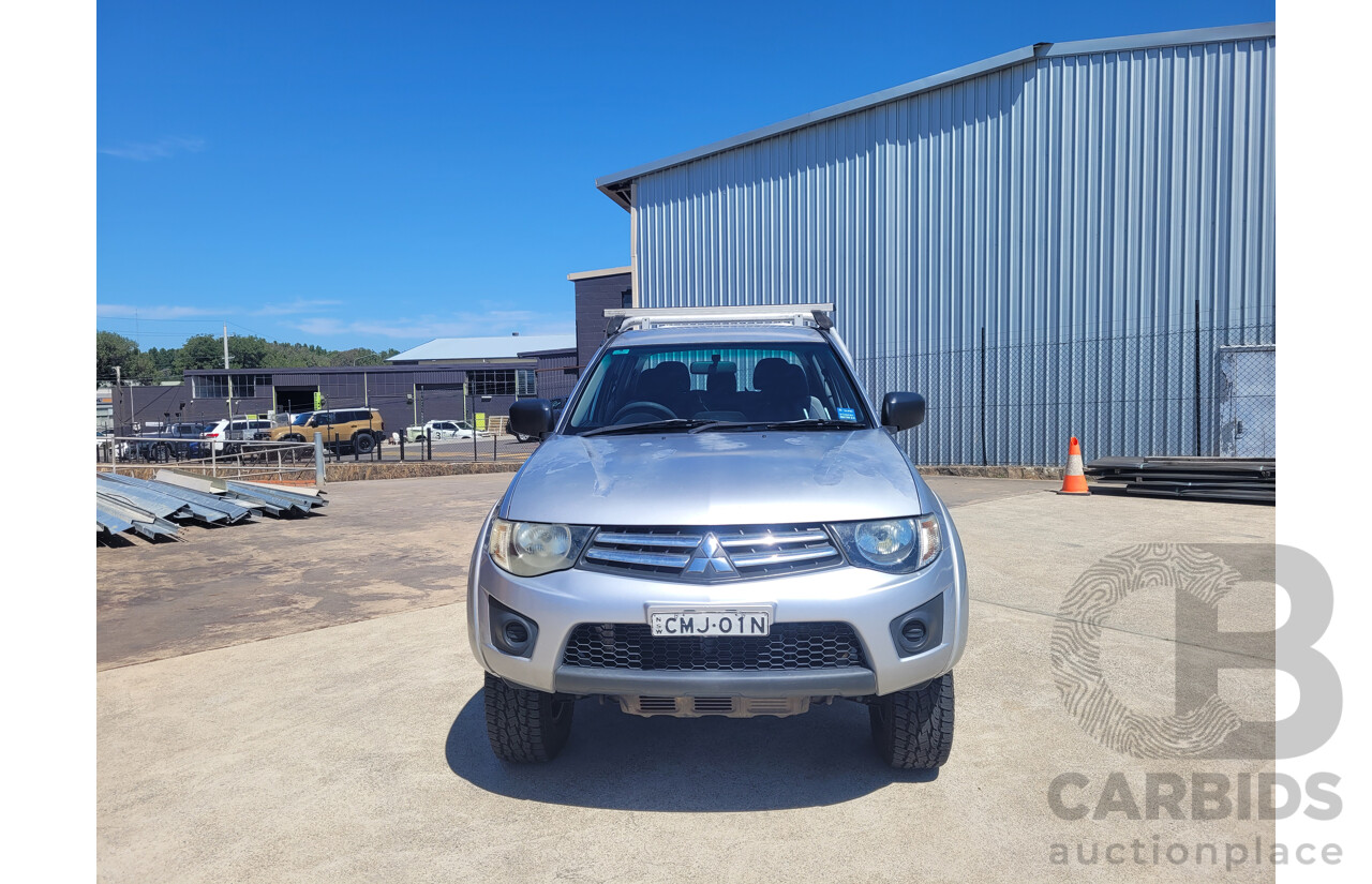 2/2013 Mitsubishi Triton GLX (4x4) MN MY13 C/Chas Silver Turbo Diesel 2.5L