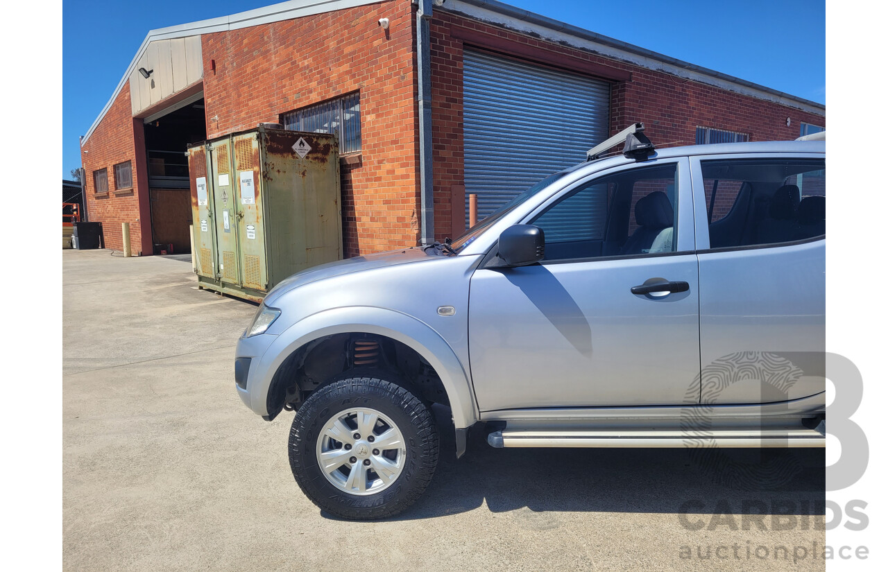 2/2013 Mitsubishi Triton GLX (4x4) MN MY13 C/Chas Silver Turbo Diesel 2.5L