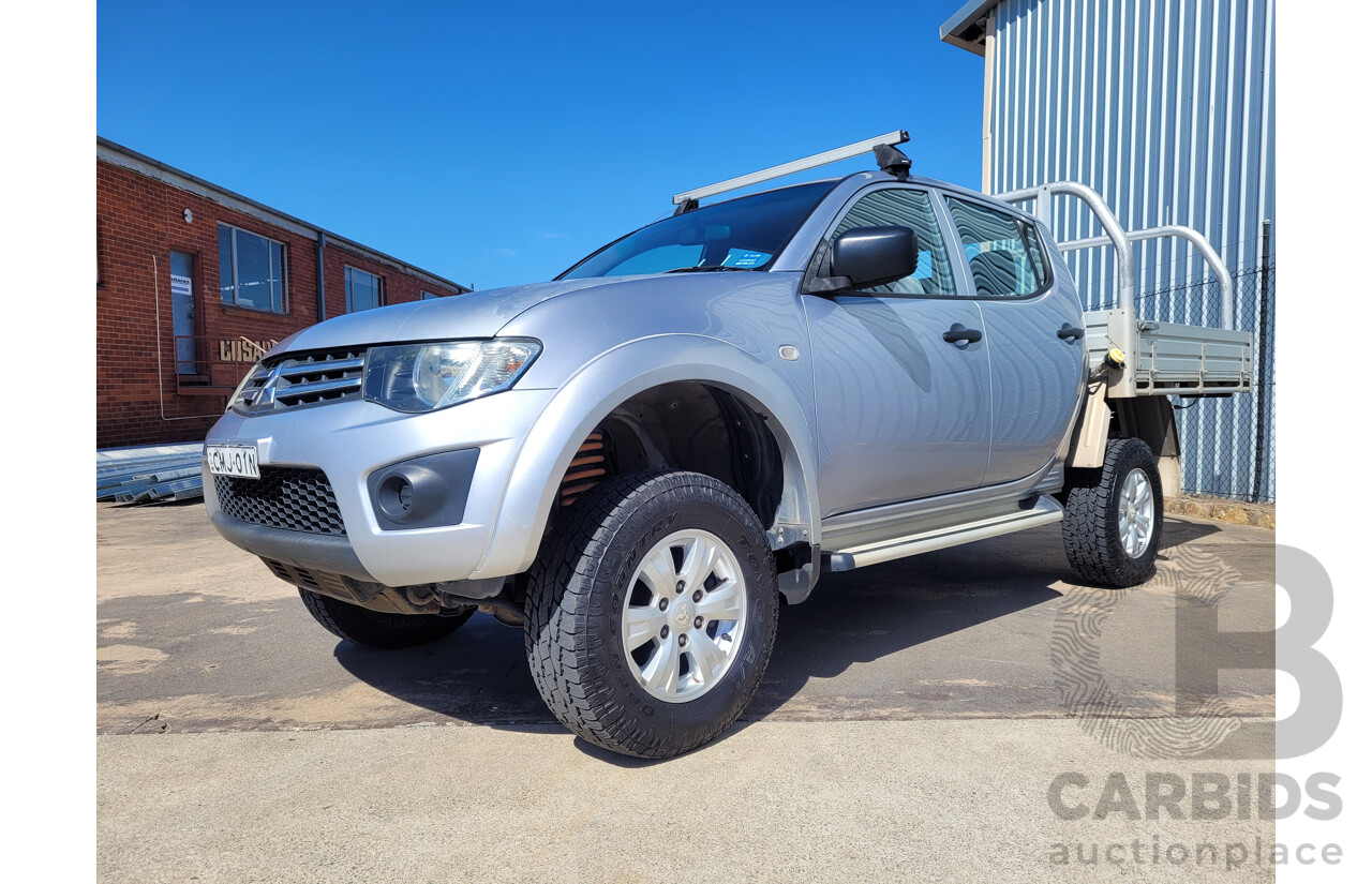 2/2013 Mitsubishi Triton GLX (4x4) MN MY13 C/Chas Silver Turbo Diesel 2.5L