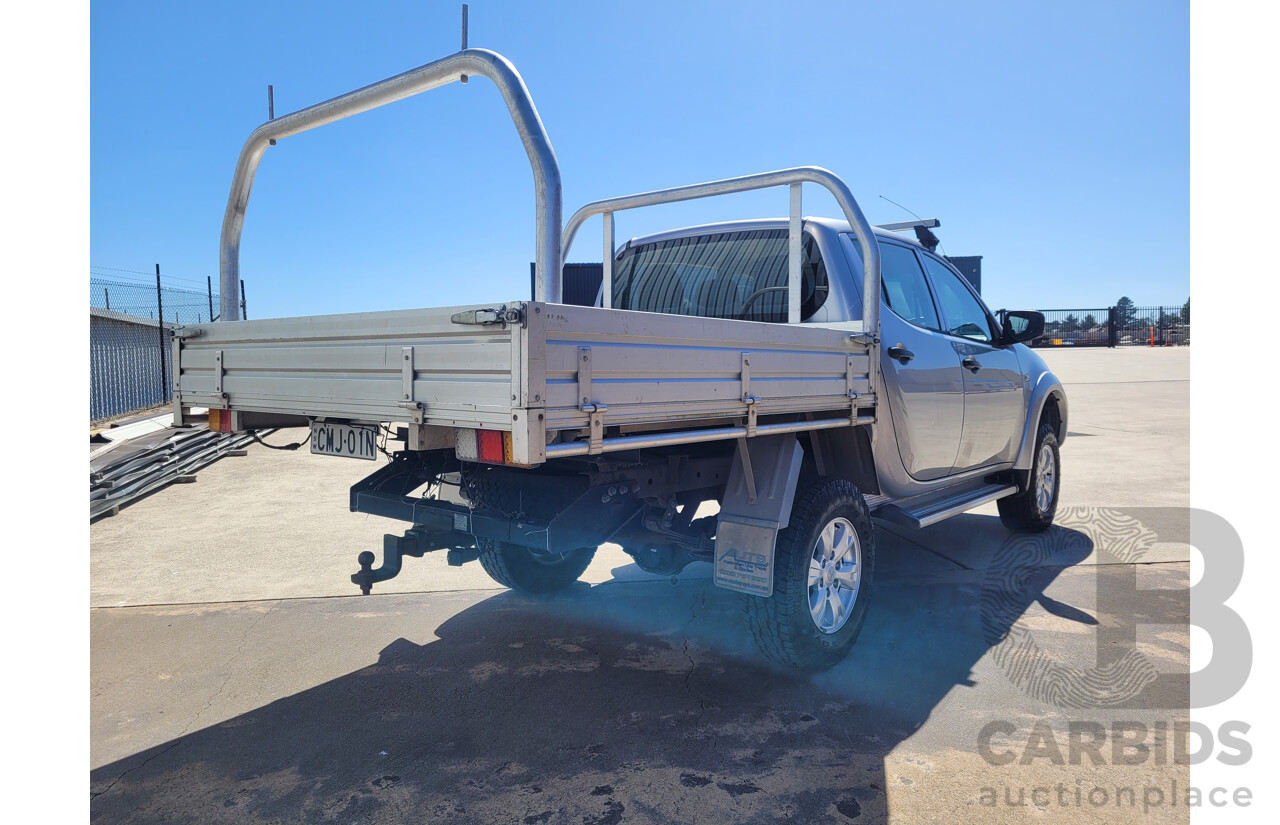 2/2013 Mitsubishi Triton GLX (4x4) MN MY13 C/Chas Silver Turbo Diesel 2.5L