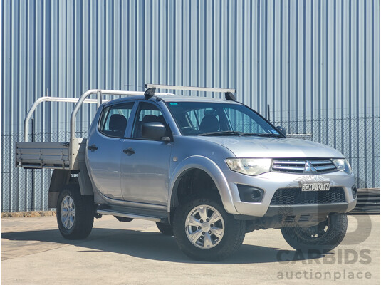 2/2013 Mitsubishi Triton GLX (4x4) MN MY13 C/Chas Silver Turbo Diesel 2.5L