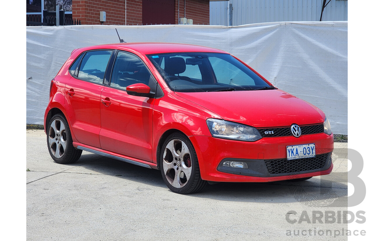 7/2012 Volkswagen Polo GTi 6R MY12 5d Hatchback Red 1.4L