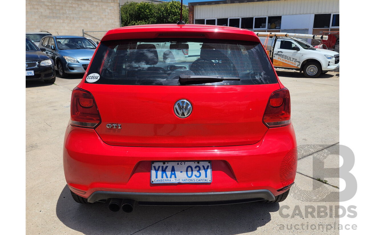 7/2012 Volkswagen Polo GTi 6R MY12 5d Hatchback Red 1.4L